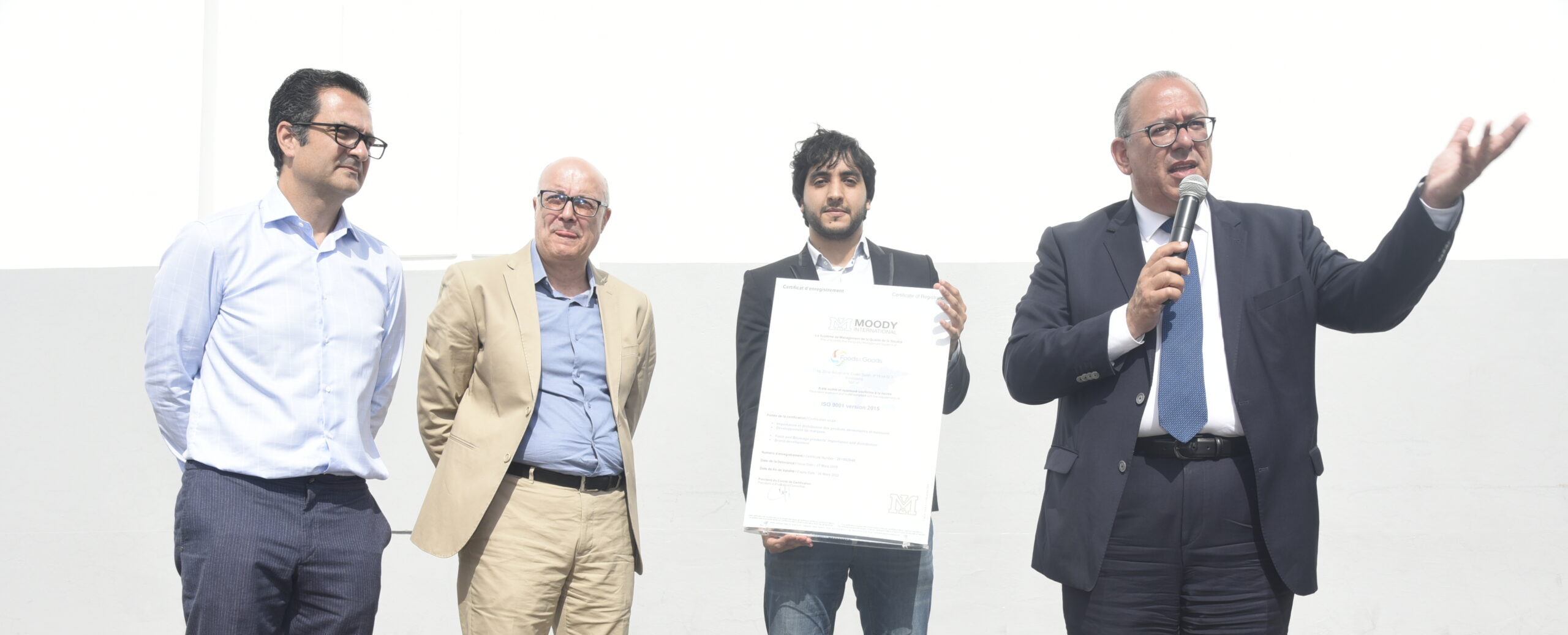 Remise de certificat Moody.