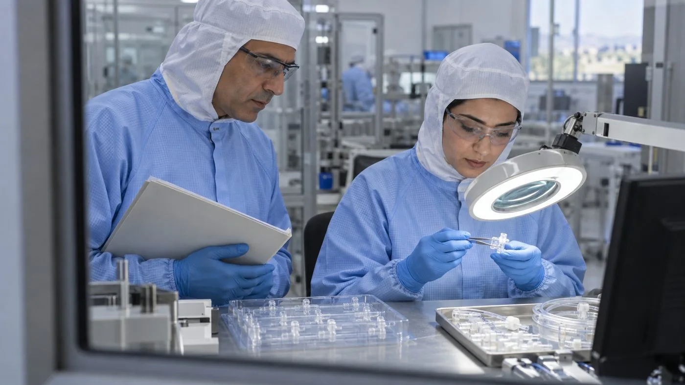 Professionnelles présentant des certificats dans le secteur des équipements médicaux.
