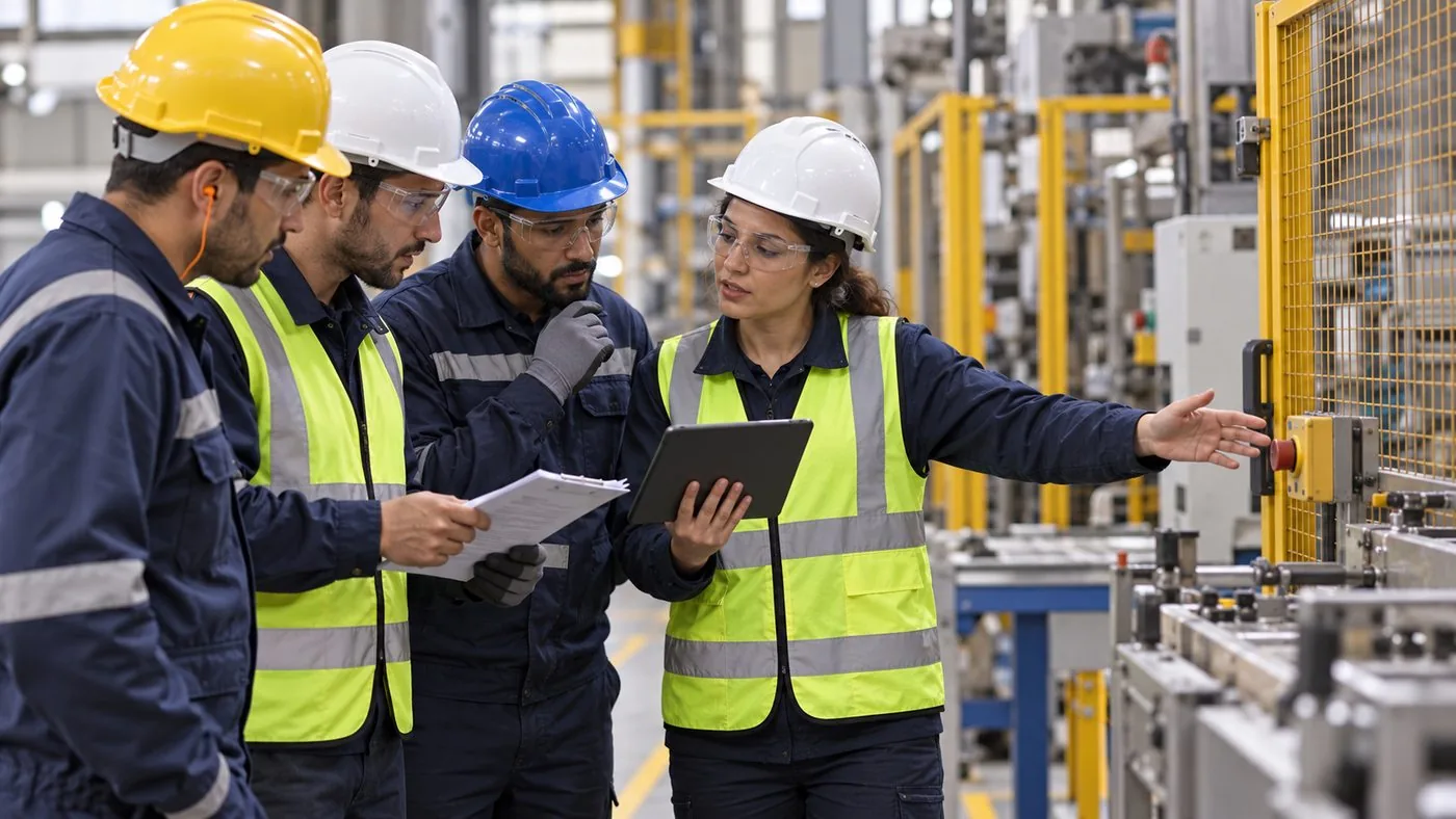 Équipe réunie dans le cadre d'une démarche structurée de management.